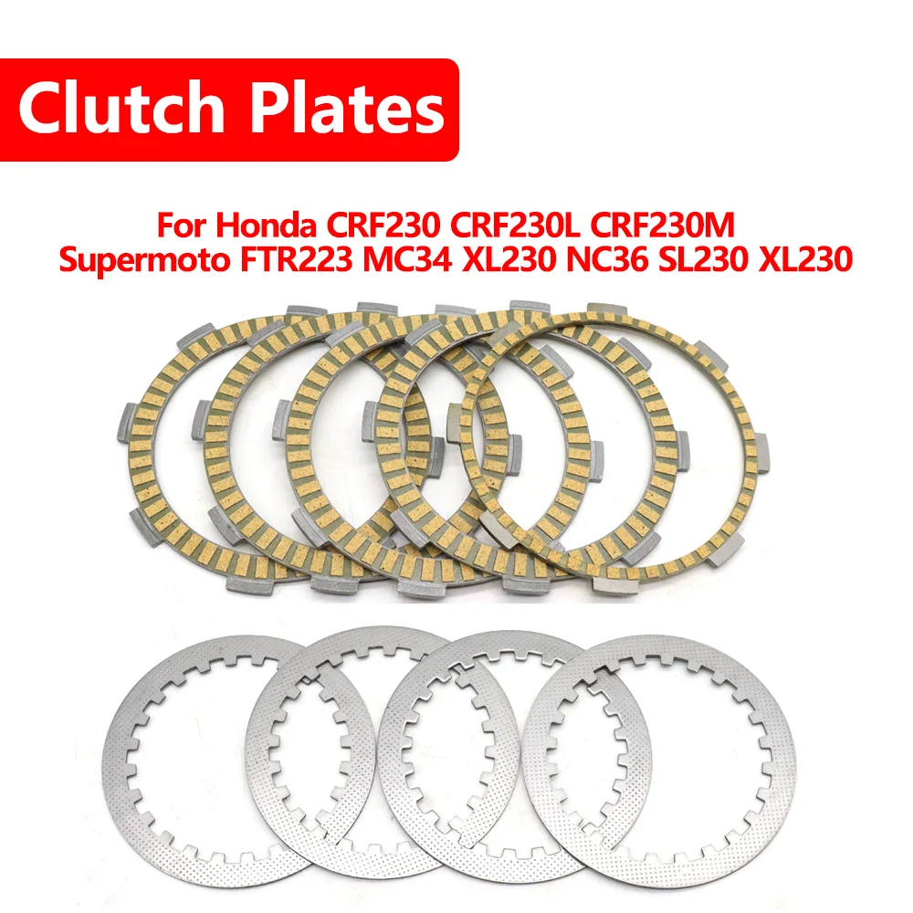 

For Honda CRF230 CRF230L CRF230M Supermoto FTR223 MC34 XL230 NC36 SL230 XL230 Motorcycle Clutch Plate Friction Disc Plate Kits