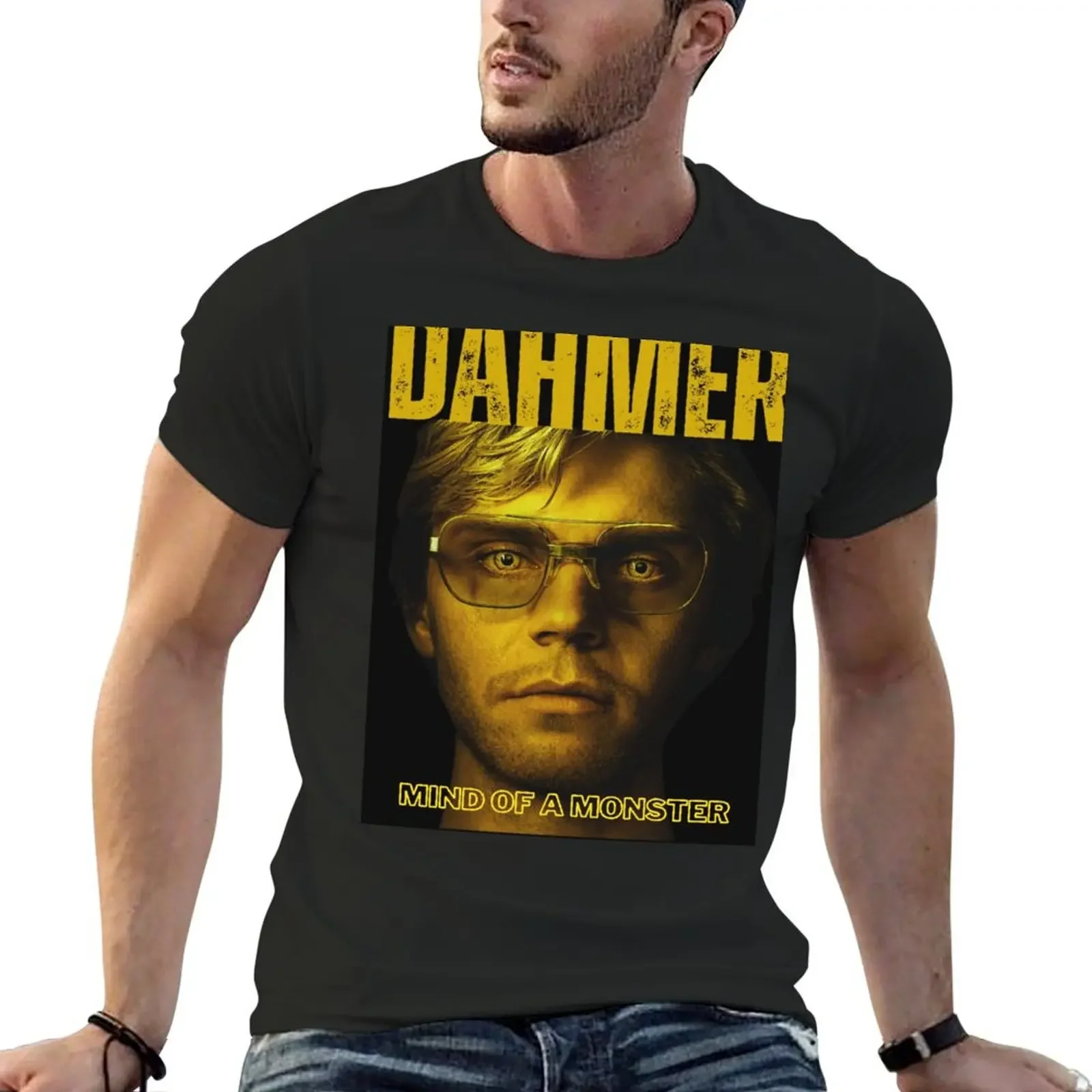 

Jeffrey Dahmer monstre - Top T-Shirt customs vintage t shirts Short sleeve tee aesthetic clothes men graphic tees