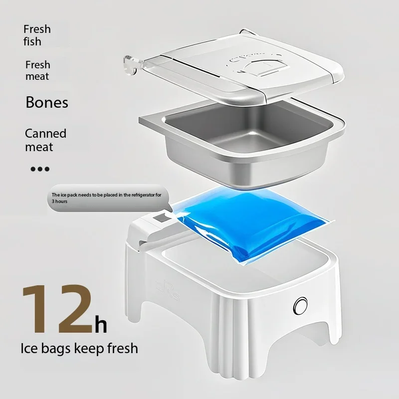 FurstarNew Automatic Cat Feeder With Sensor-Activated Lid Timed Preservation Ceramic Bowl Pet Smart Dog Food Dispensing Machine