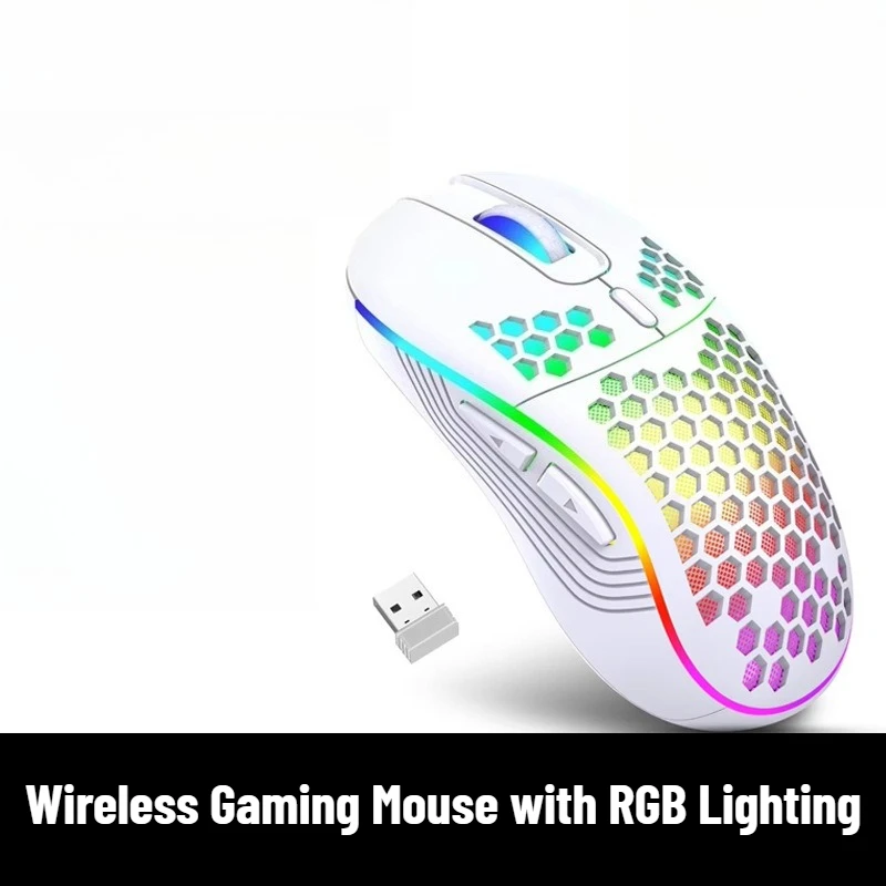 

Беспроводная игровая мышь с RGB-подсветкой, подходит для офиса, бизнеса и проводных киберспортивных игр