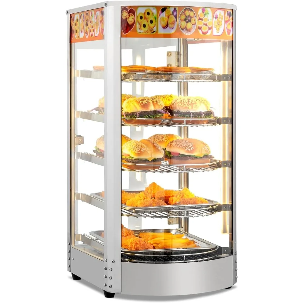 

5-Tiers Food Warmer Pizza Warmer Countertop, Food Warmer Display Pretzel Warmer