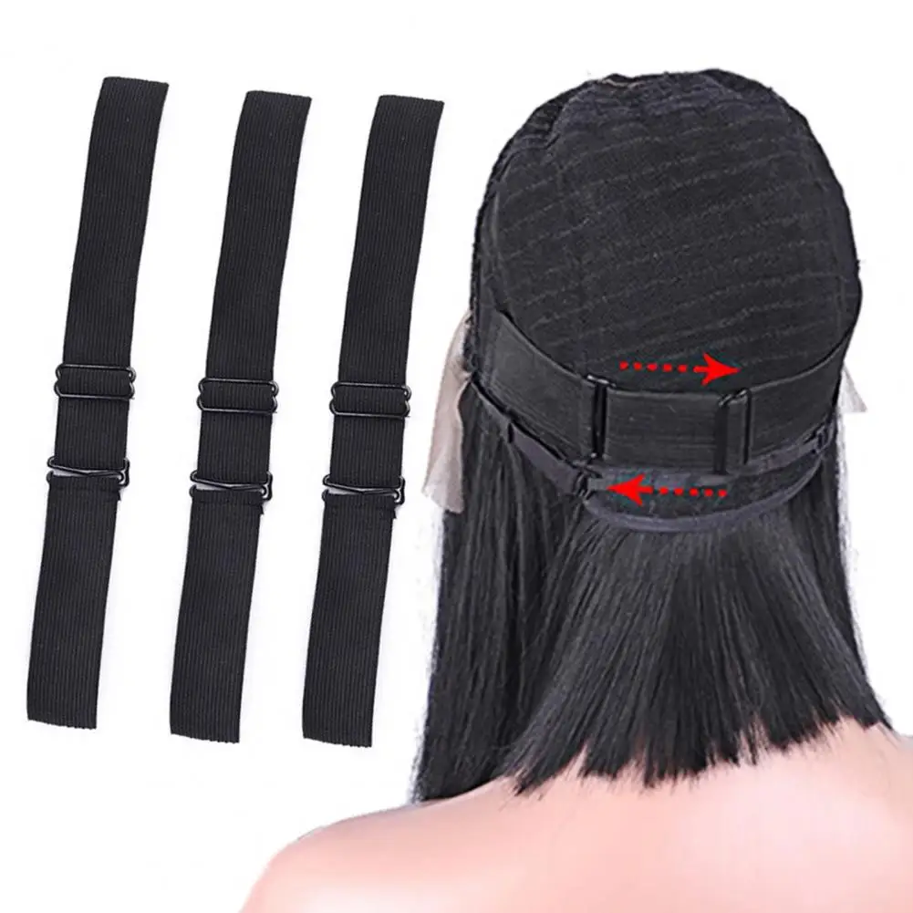 

3pcs Removable Breathable Wig Headband Adjustable Wig Headband Adjustable Non-slip Wig Elastic Straps Set for Glueless Making