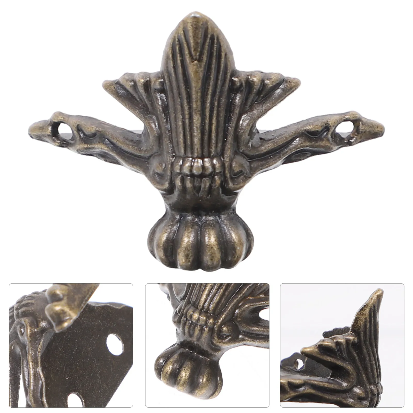 12Pcs Vintage Metal Furniture Legs Zinc Alloy Small Feet for Jewelry Box Wood Case Decorative Box Feet Hardware