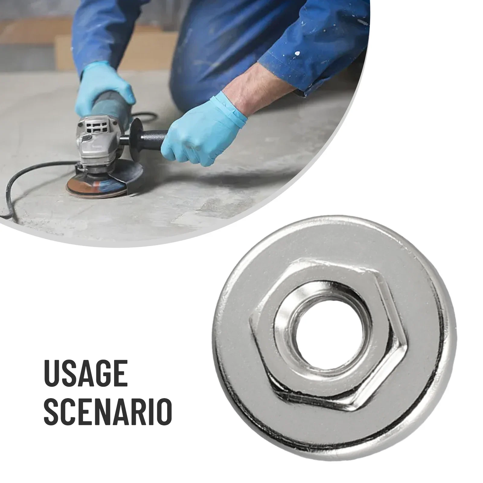 New Practical Angle Grinder Nut Replace Quick Clamp Locking Plate Non-slip Replacement Stainless Steel 1 Piece