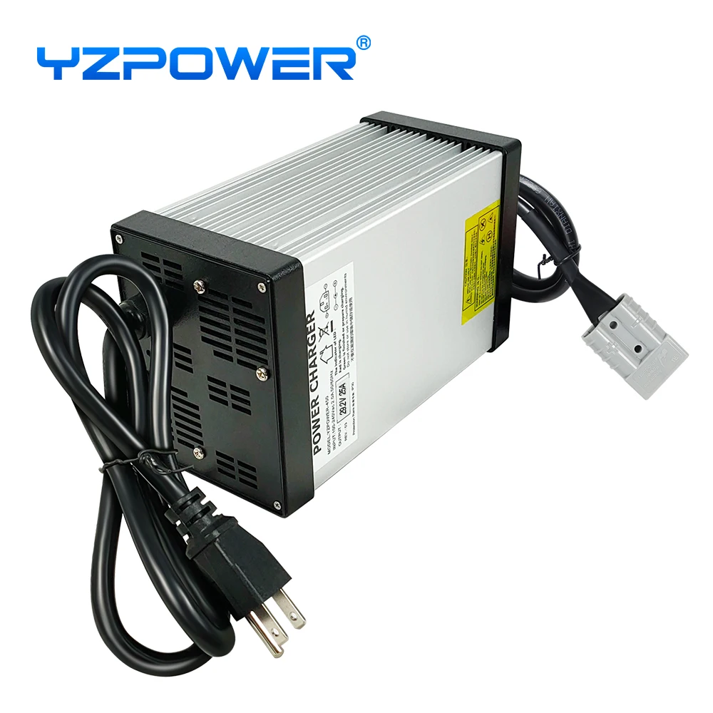 Yzpower 29.2v 25a lifepo4 carregador de bateria para 24v ebike e-bike bateria com 4 ventilador de refrigeração