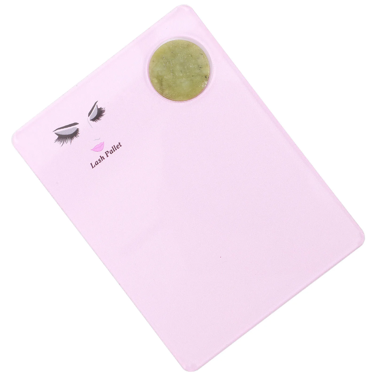 1pc まつげ移植プラットフォームピンクコンパクトデザイン滑らかな表面接着剤硬化制御ラッシュディスプレイプレート美容サロンツール