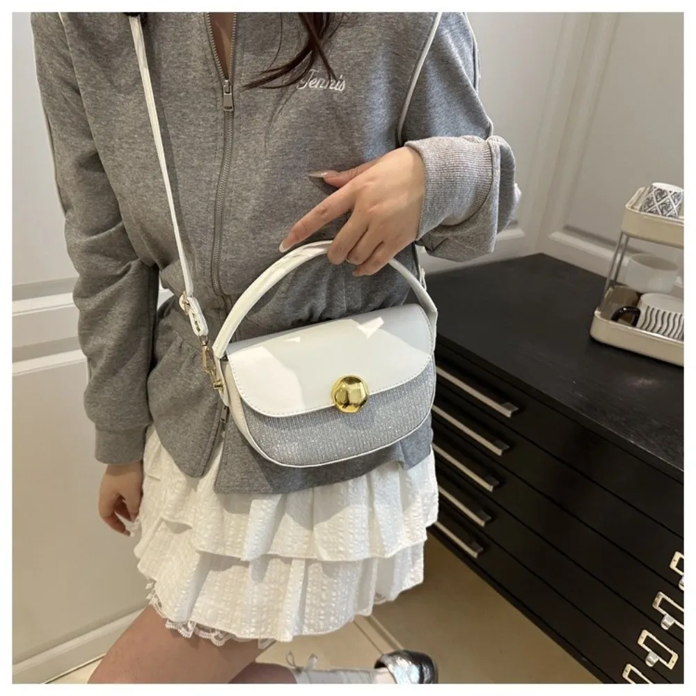 

Korean Style Sequin Crossbody Bag Luxury Half circle Saddle Bag Adjustable Strap Large Capacity Women Shoulder Bag Women