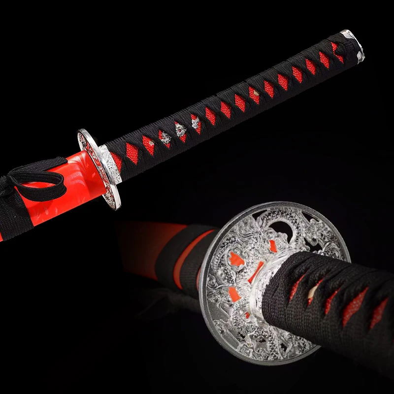 Personal Custom Iaito Training Sword, Real Katana Full Size Shape, Wooden Blade, Printing Saya, Katana, Dragon Tsuba,Home Decor