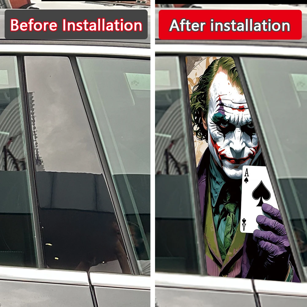 Graffiti Car Stickers Auto B-pillar Decals Center Column Cartoon Cover Scratches Decor Waterproof Decal Sticker Self-adhesivea