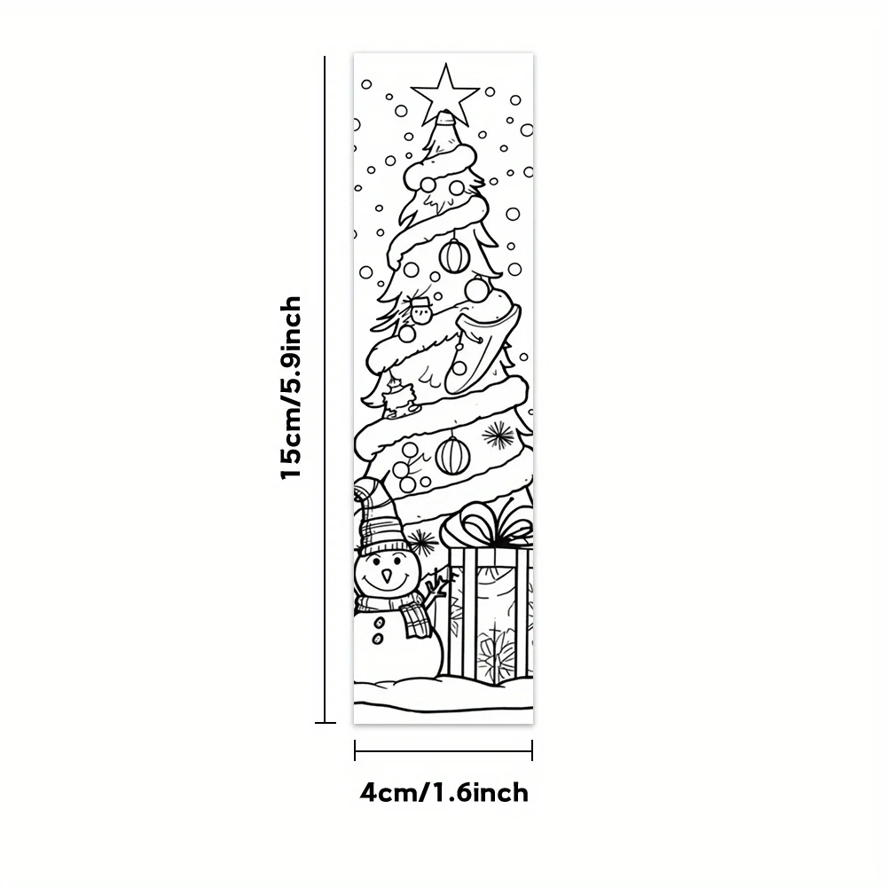 عيد الميلاد DIY الكرتون الكتابة على الجدران المرجعية الحد الأدنى خط التلوين فارغة المرجعية الحرف اليدوية تزيين مُثبت