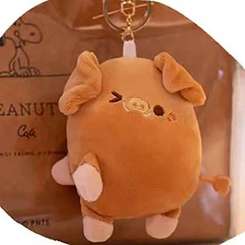 พวงกุญแจแม่เหล็กรูปหมูคู่ผ้ากำมะหยี่ที่สร้างสรรค์น่ารักตุ๊กตาหนานุ่มน่ารักสำหรับเป็นของขวัญวันหยุดสำหรับเด็กผู้หญิงพวงกุญแจห้อยกระเป๋าแม่เหล็กส่วนบุคคล