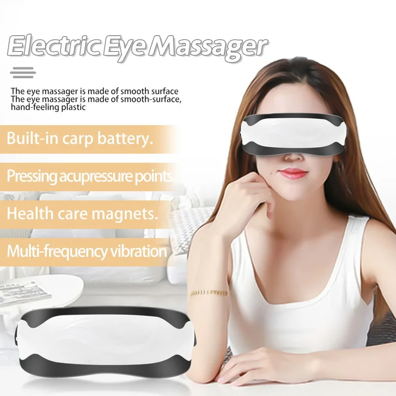 Massage Instrument Magnetic Therapys Eye Mask With Vibration Pulses Massage Automatic Reduce Eye Dark Circles Improve Sleep