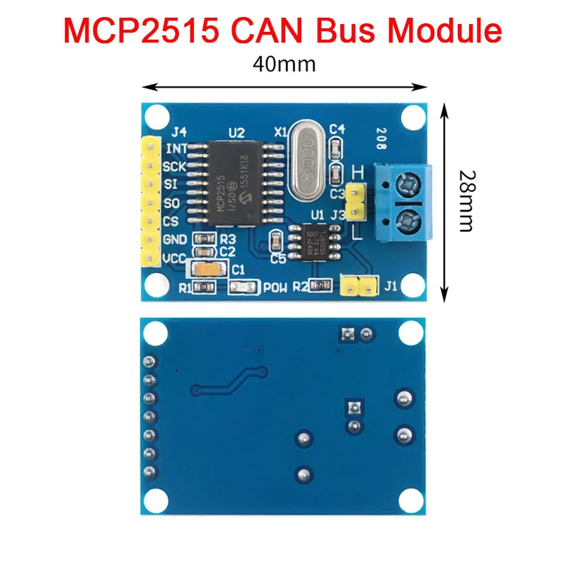 10Pcs/1pcs MCP2515 CAN Bus Module TJA1050 Receiver SPI for 51 MCU ARM Controllers