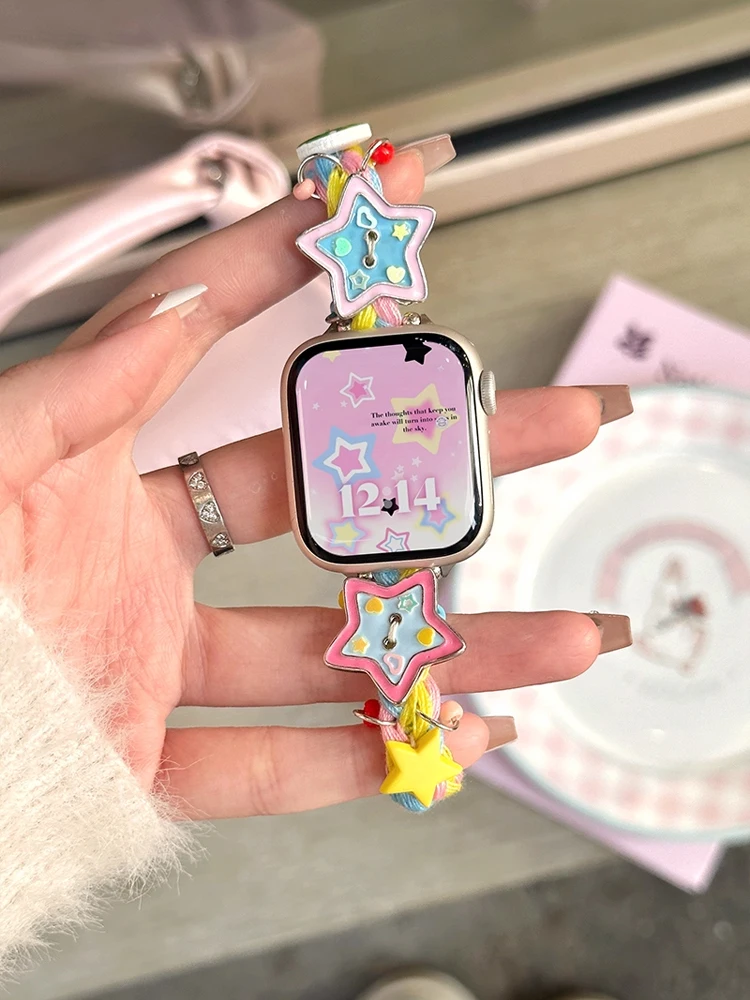 

Ремешок с кнопкой Y2K для Apple Watch Ultra 11 10 9 8 7 6 Se 5, металлический браслет для iWatch 49 мм 46 мм 41 мм 45 мм 42 мм 44 мм 40 мм