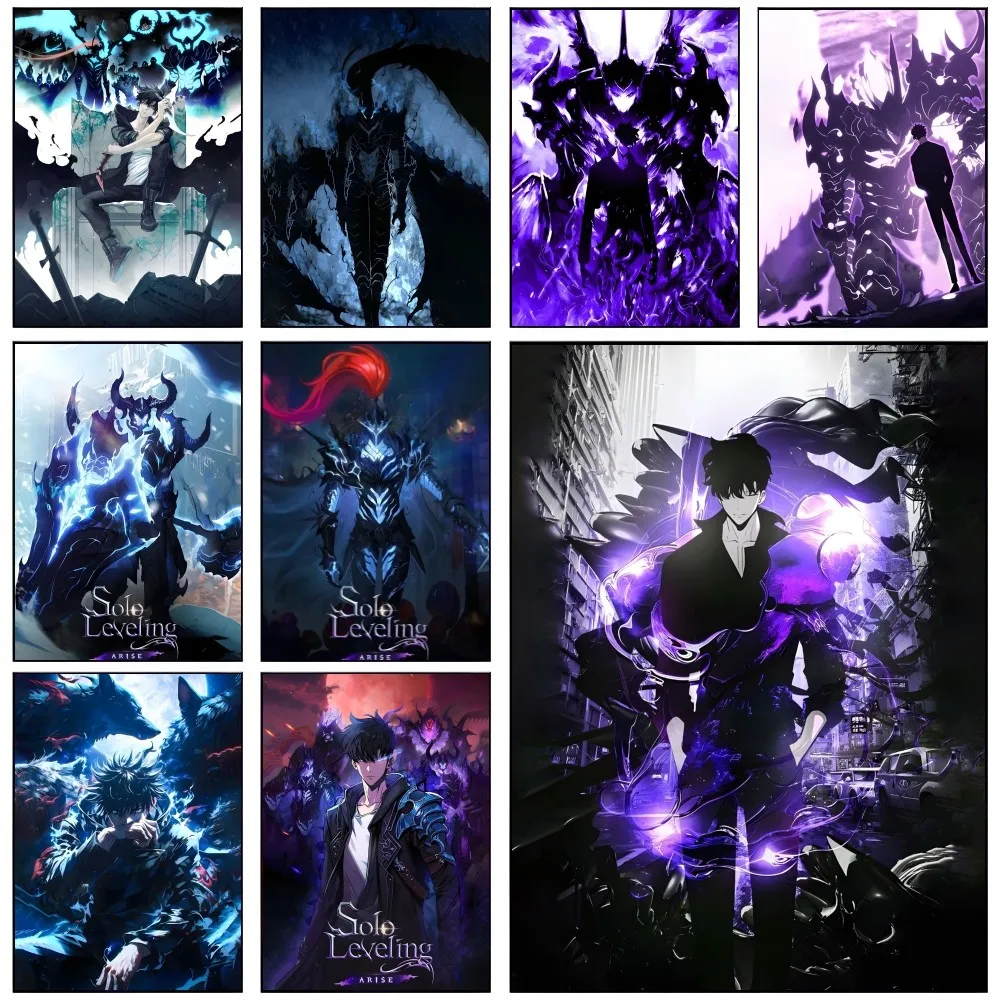 

S-Solo L-Leveling Game Self-adhesive Art Waterproof Paper Sticker Coffee House Bar Room Wall Decor