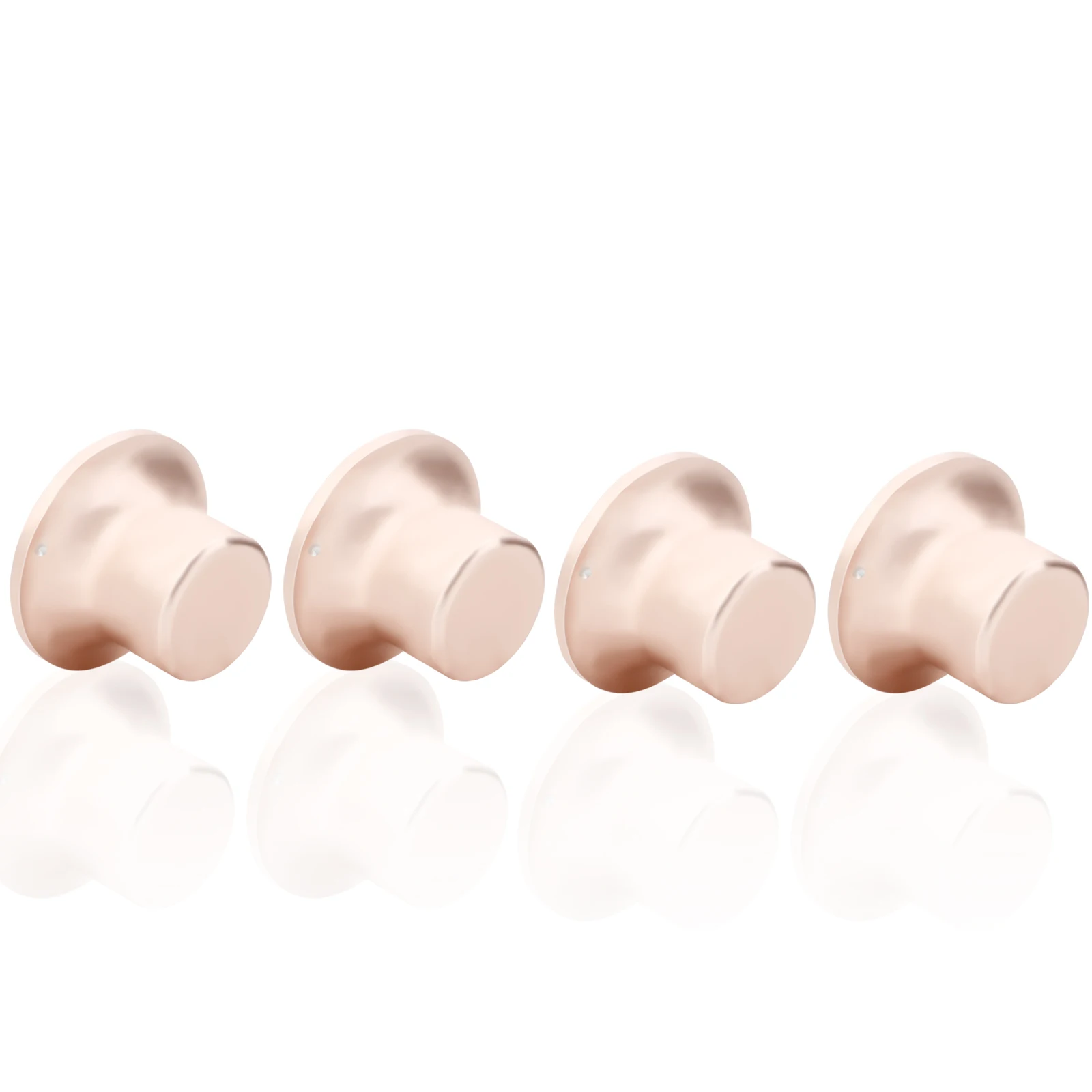 4pcs Rose Gold  Aluminium Volume Tone Control Knob with All Key Screw Set for Preamps, Turntables, Analogue Audio Switches, Etc.