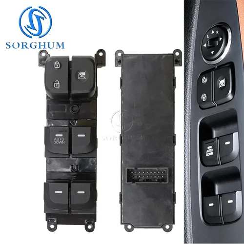 Imagen 2 del producto Botón de interruptor de ventana principal eléctrico SORGHUM 93570-B4010 para Hyundai i10 Doctor 10 lugares oreja 1,0 sx 2013 2014 2015 2016 2017
