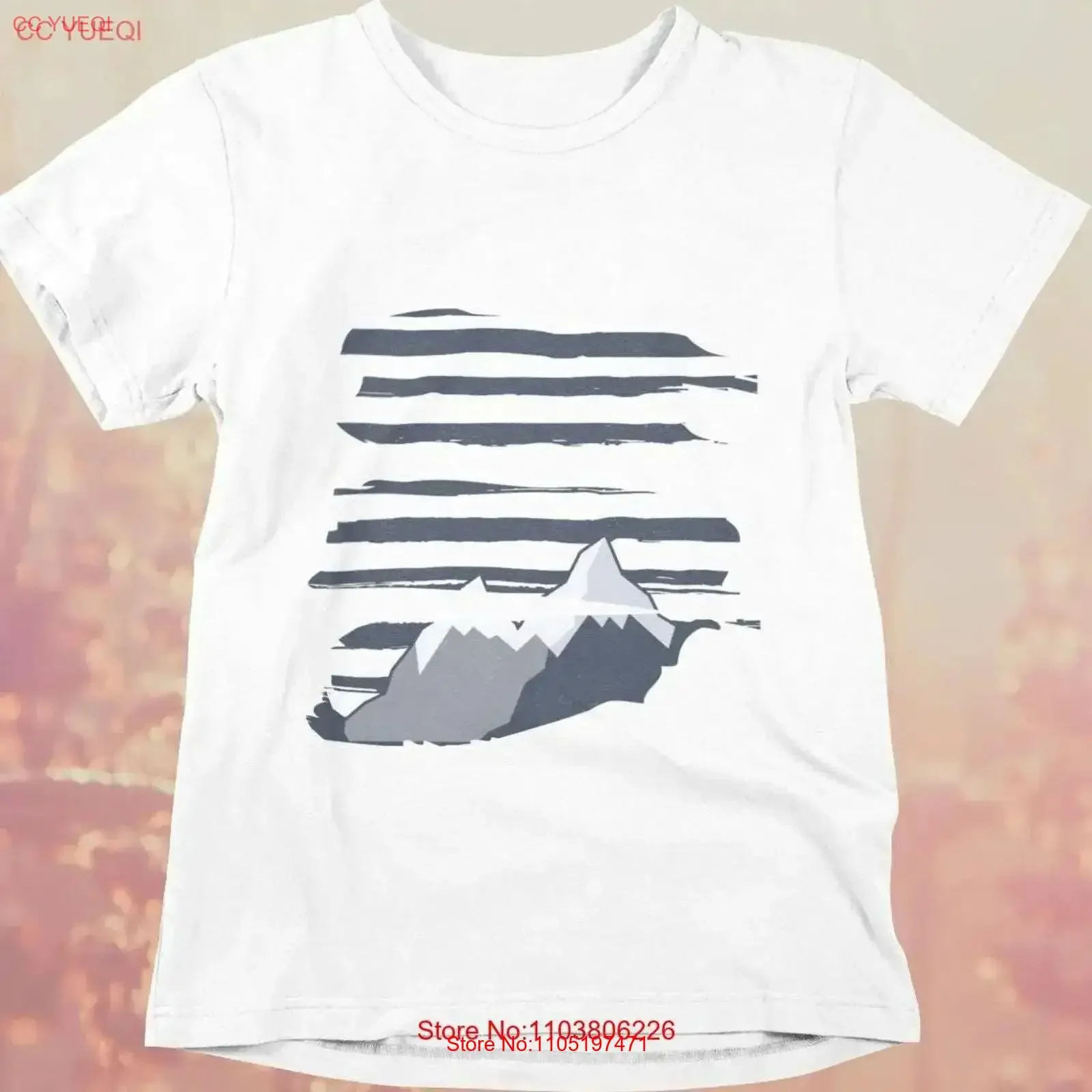 

Mountain Vibes T Shirt Snowy Peaks Nature Lover Adventure Top Outdoor Hiking Clothing vintage Washed Slightly Versatile