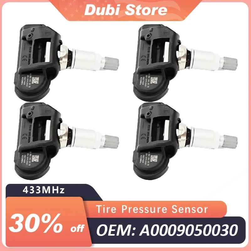 4Pcs 433mhz A0009050030 TPMS Tire pressure Sensor For Mercedes-Benz B C E G S CLS GL GLA GLC GLE GLK SLC SLS SLK Class 2014-