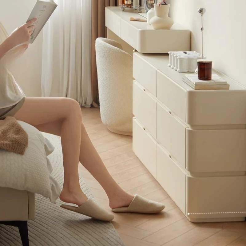 

Домашний кремовый стиль, чрезвычайно туалетный столик, шкаф-ведро, встроенный простой маленький дом, столик для макияжа, главная спальня, деревянная промышленность