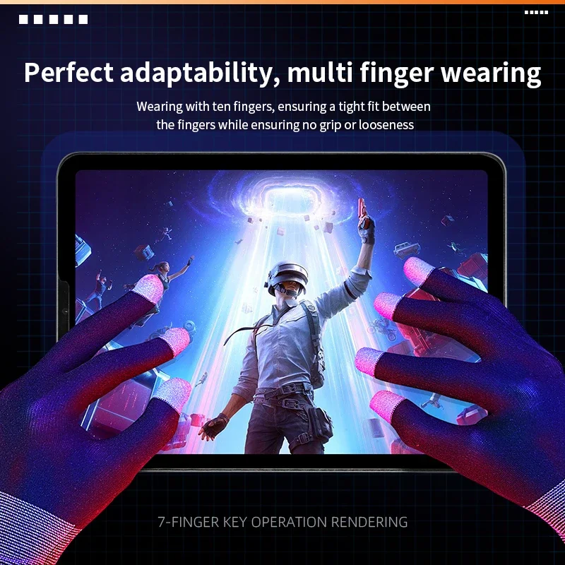 Nieuwe E-sport Game Finger Cover Mobiele telefoon Tablet Touchscreen Handschoenen Koudbestendig Warm Antistatisch Vijf vingers Handschoenen met twee vingers