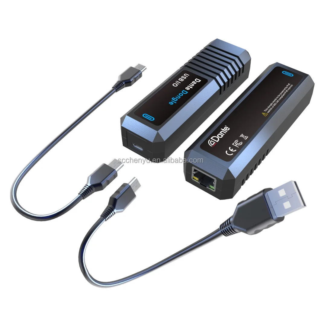 2.0 USB IO 어댑터, PC 녹음 스튜디오용 USB 오디오 인터페이스, 단테 신호 변환 어댑터