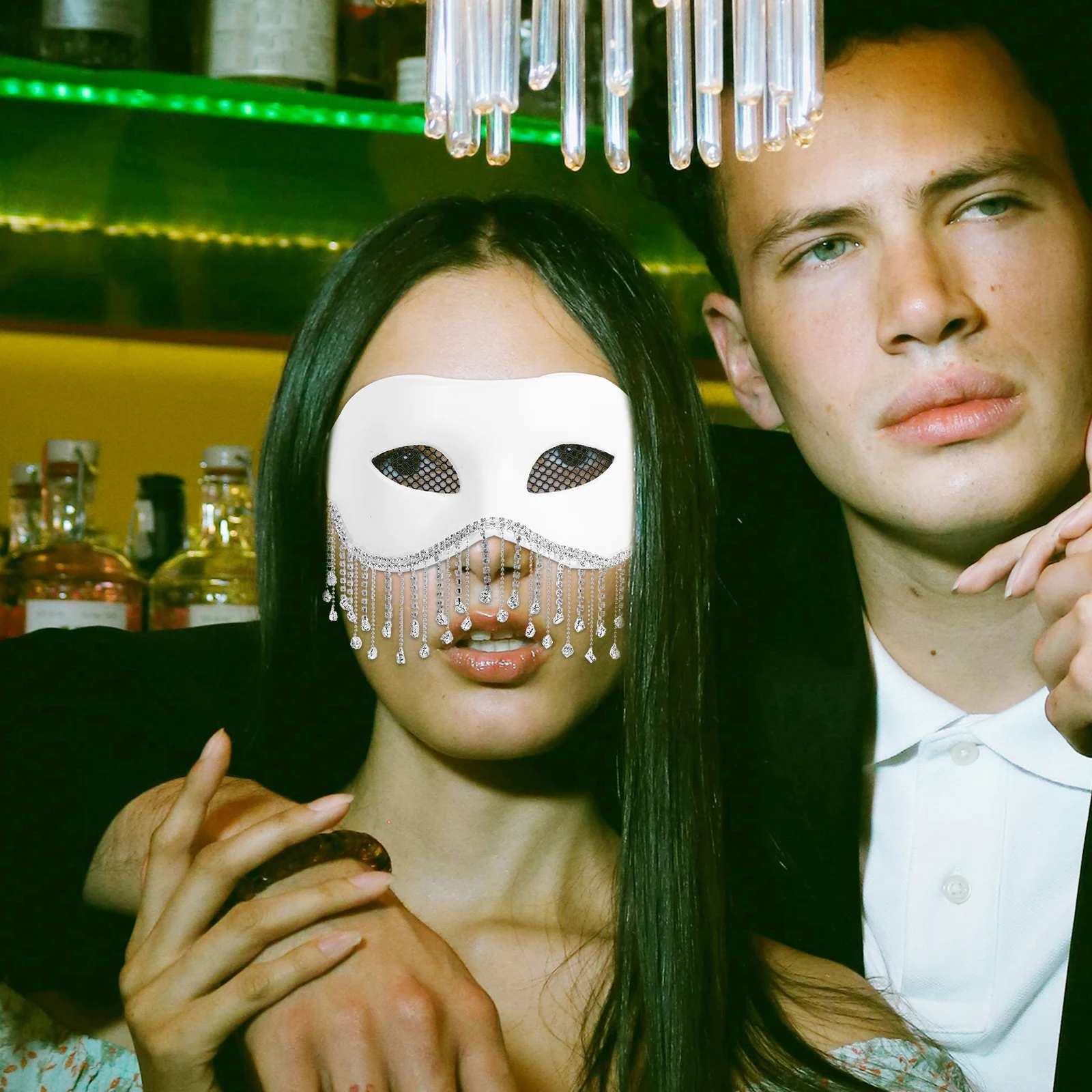 

for Diamond Mask The Half Retro Masquerade Halloween Party Miss Sparkly Face Masks