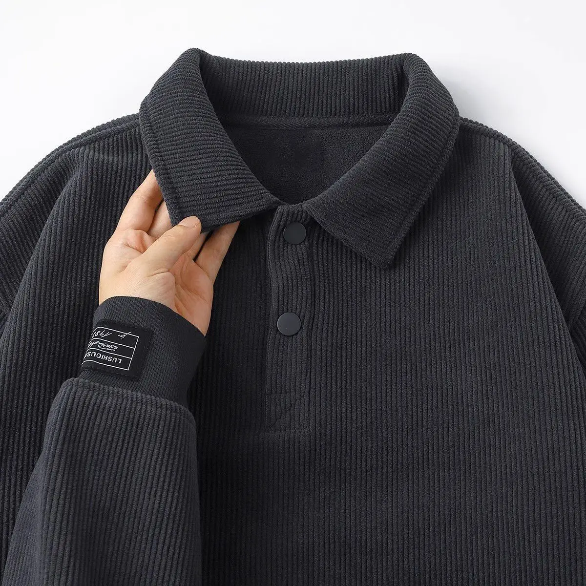 

Вафельный вязаный свитшот без шляпы, женская летняя одежда для дома в готическом стиле, Harajuku, милый японский милый костюм с эластичной резинкой на талии, красивый