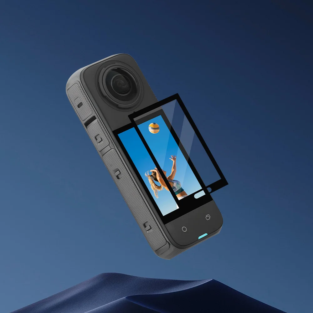 2 buah pelindung layar untuk Insta360 X4 Aksesori Anti-gores 9H Film untuk Insta 360 X4 perlindungan cakupan penuh (bukan kaca)