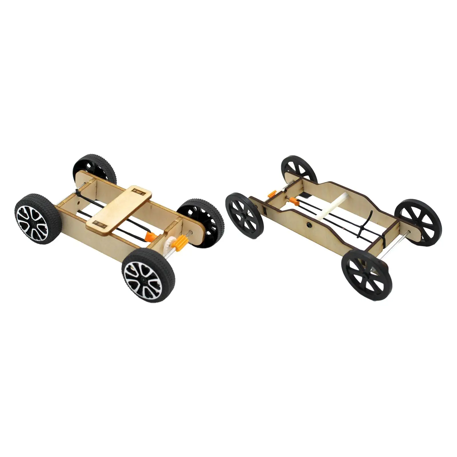 Wood DIY Car Model Kits Physics Science Cognitive Toys Experiment