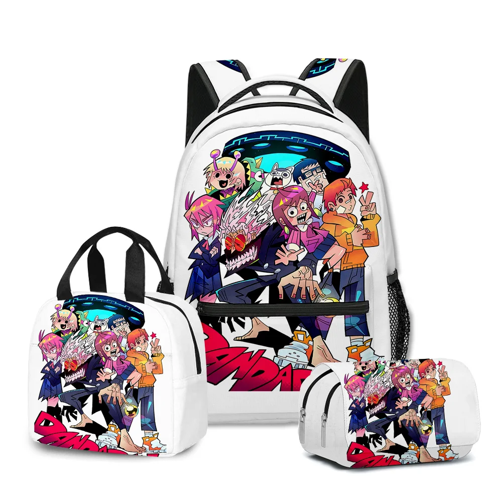 

Набор из 3 предметов: школьный рюкзак, сумка для ноутбука и пенал с 3D-принтом Dandadan (мультяшный, молодежный, забавный)