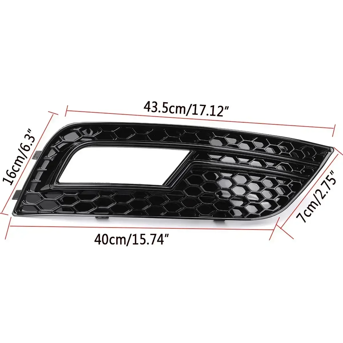 2pcs Front Fog Light Cover Honeycomb Mesh Sport Style Front Bumper Grille For Audi A4 B8 Facelift 2012 2013 2014 2015 Body Kit