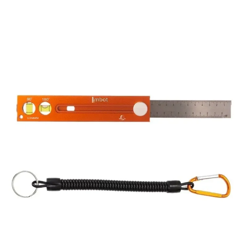 Aluminum Alloy Scribing Ruler Multifunctional Retractable Portable Pocket Horizontal Woodworking Positioning Tool Belt