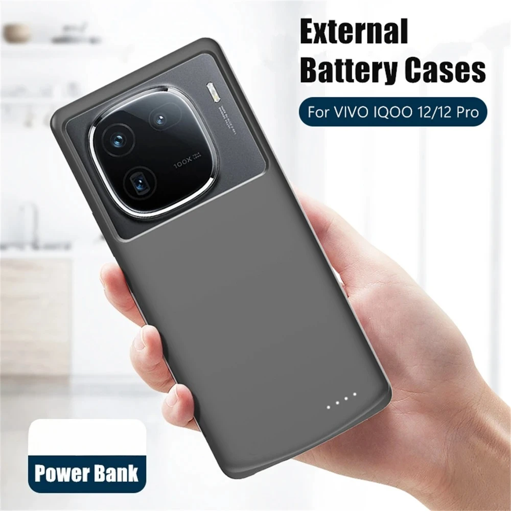 10000mAh Powerbank Phone Cover For VIVO IQOO 12 Pro Battery Cases IQOO12 Pro Charger Power Bank For VIVO IQOO 12 Charging Case