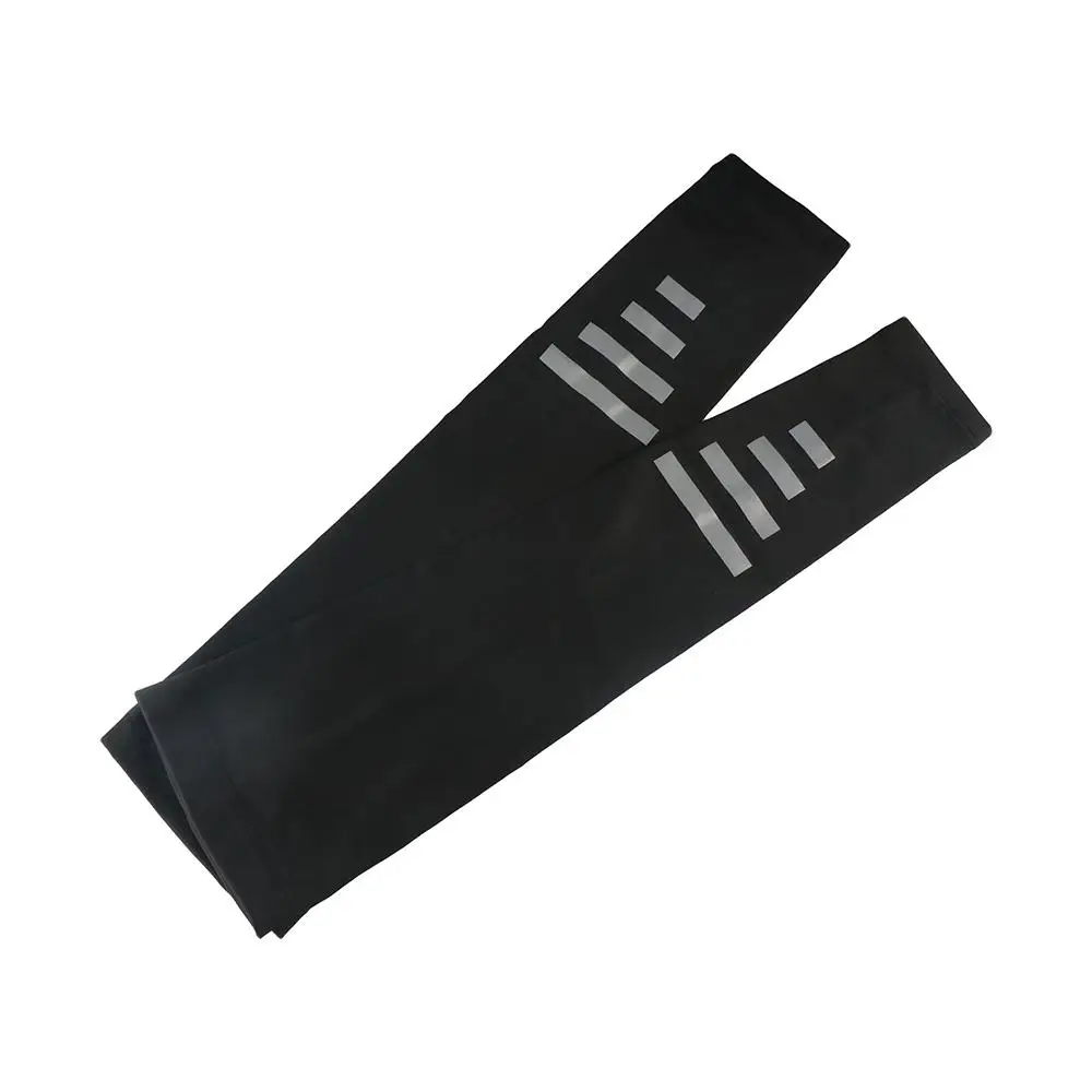 Fluorescent Reflective Arm Warmers Quick-drying Spandex/Elastane Ice Silk Sleeves White Black UV Protection Arm Covers Outdoor