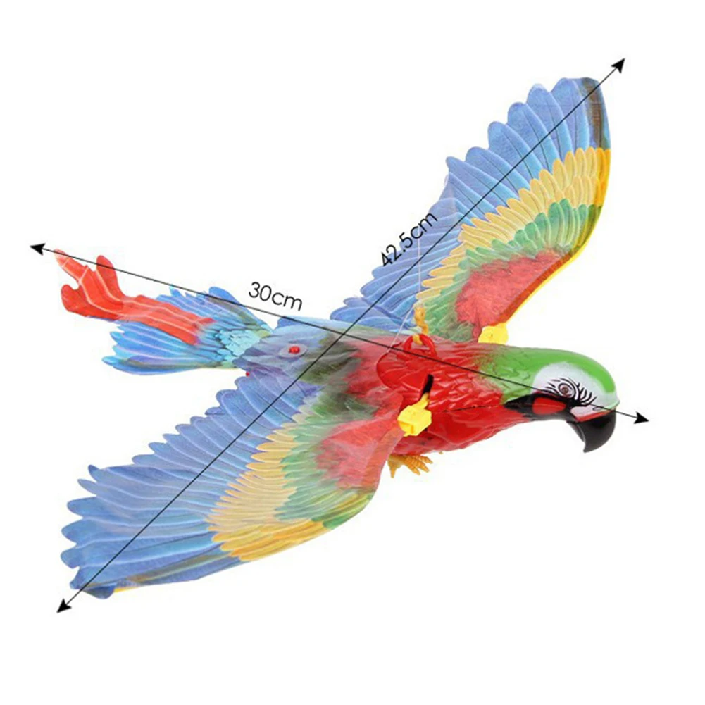 Juguete de águila colgante de techo eléctrico, luz y música, juguete interactivo de pájaro halcón sin batería, regalos, decoración de jardín