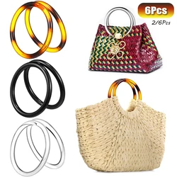 2/6Pcs Purse Handles Round Handles Replacement for Handmade Bag Handbag Handle for Bag Making Decorative Purse Making Handles