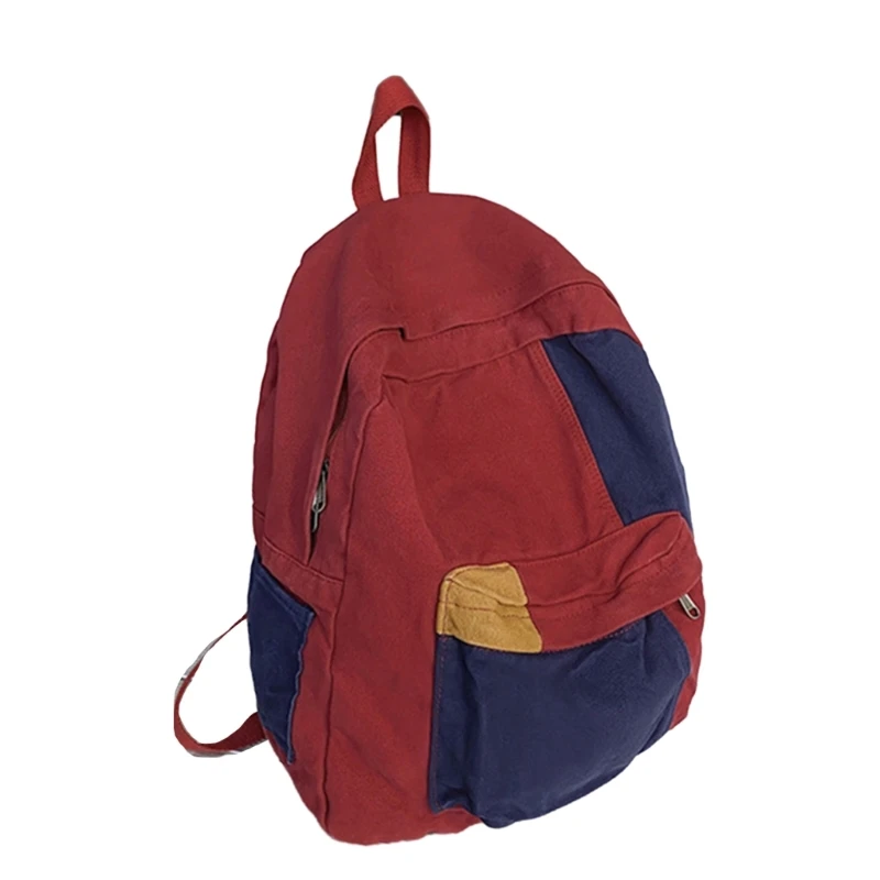 Mochila lona elegante, bolsa escolar elegante funcional para estudantes adultos