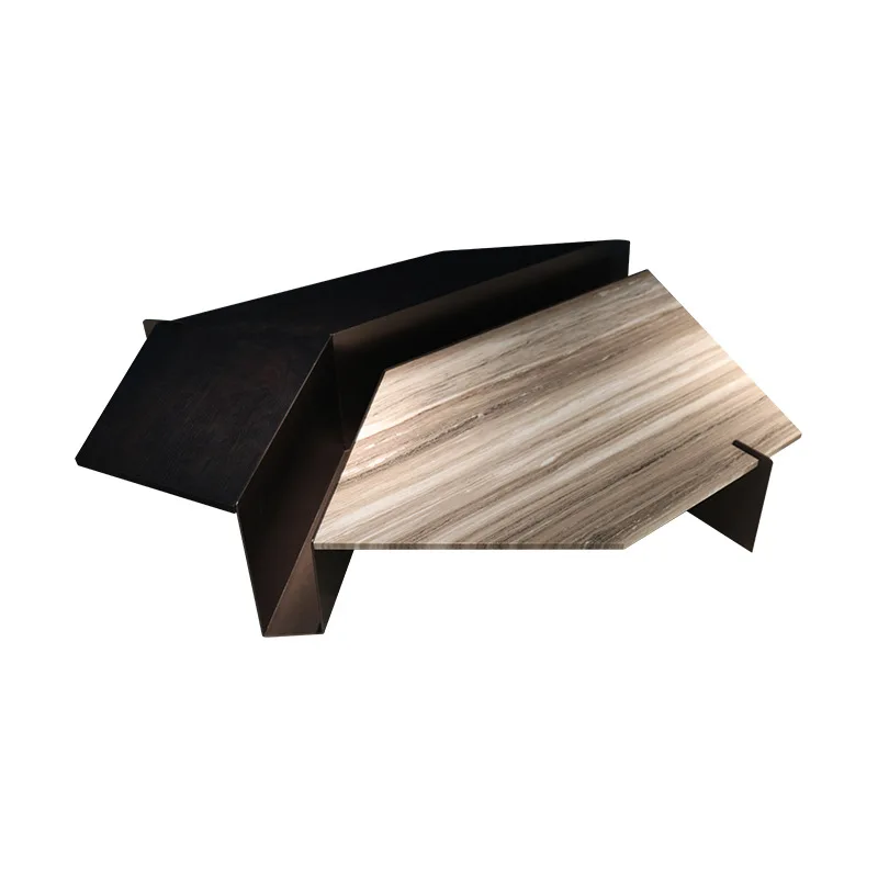 Simple irregular special-shaped coffee table, light luxury designer table