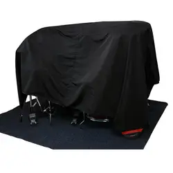 Black Oxford Fabric Drum Set Dust Cover for Electric Drum Kit Sun Protection and Dust Prevention with Weighted Corners