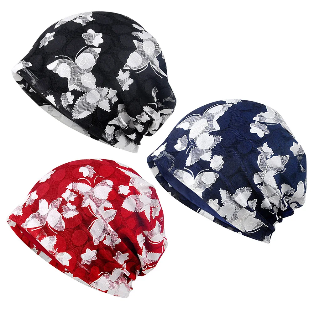 

Soft Lace Head Wrap for Women Breathable Sleeping Cap Comfortable Hair Protector Night Wear Maternity Nurse Wrap