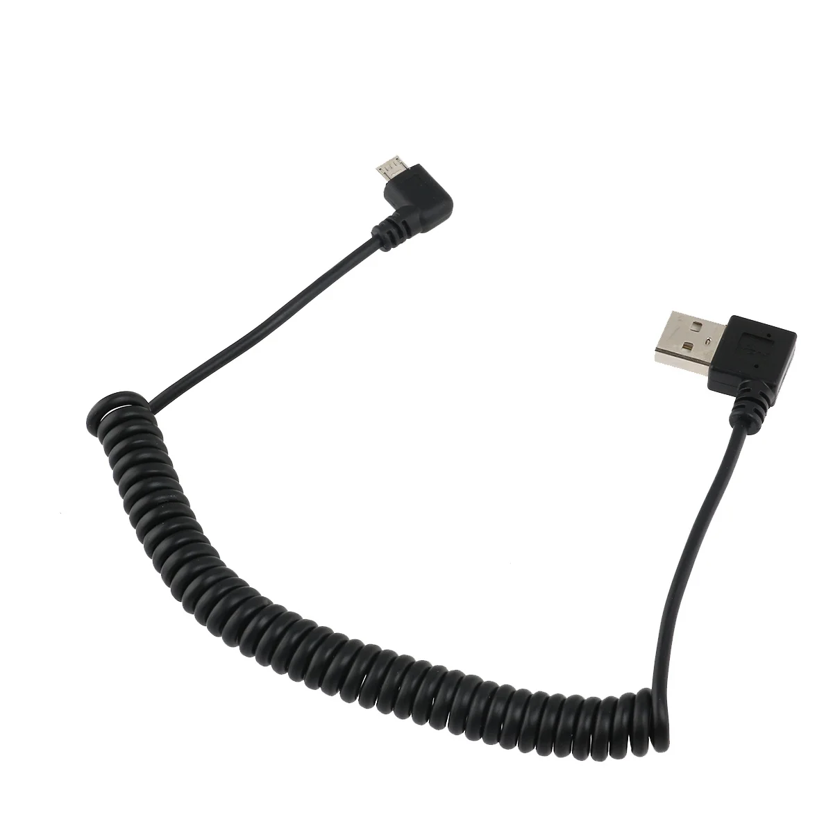 

1.5M Spiral Coiled Micro 5 Pin To Usb 2.0 Male Data Charging Cable For Fast Sync Transfer Durable Shielded Twisted Pair
