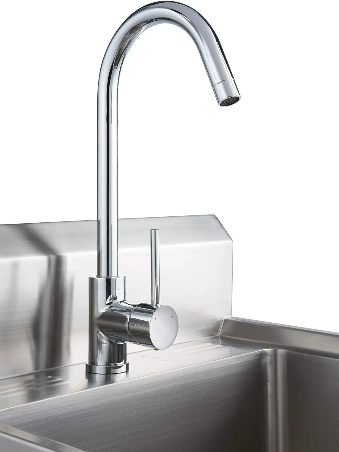 TRINITY-Pia Utilitária de Tigela Única, Aço Inoxidável, Noções Básicas Autoportantes, Inclui Faucet, THA-0307 Basics, 50,2 ", 21,5", 24"