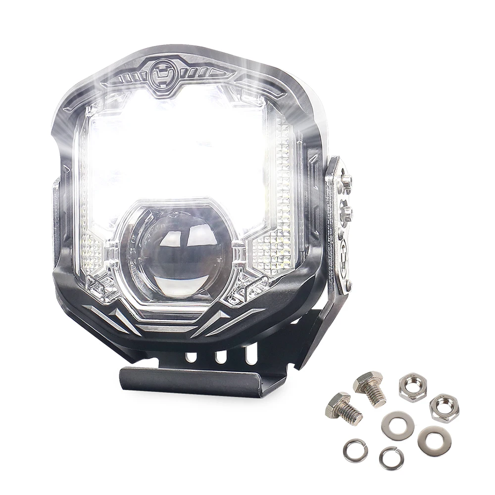 

7" Running Light for Car Motorcycle Led Headlight with White DRL Red Back Light and Laser Spotlight 1Pcs for Auto 4x4 Off Road