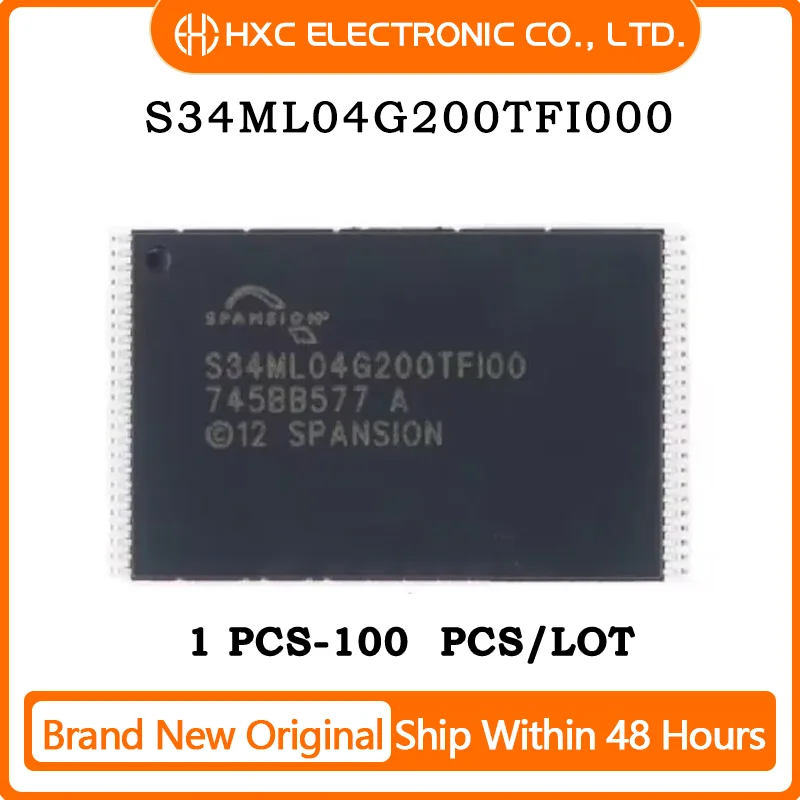 

Free Shipping 1PCS/10PCS/50PCS/100PCS S34ML04G200TFI000 S34ML04G200TFI00 TSOP48 Brand New Original IC Chip