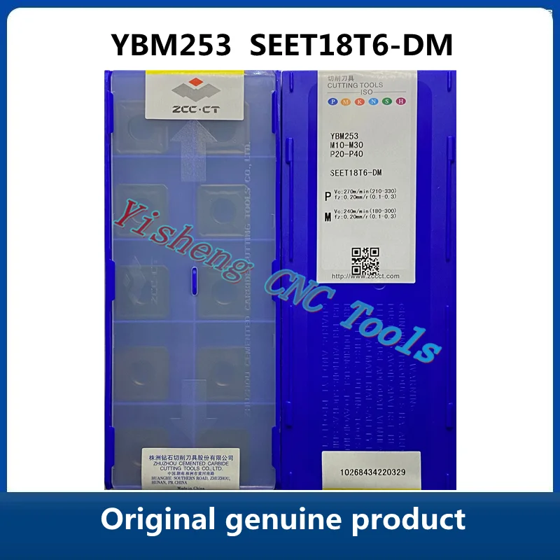 

Free Shipping Original ZCC CT SEET YBM253 SEET18T6-DM YBC302 Milling Cutter Inserts CNC cutting tools