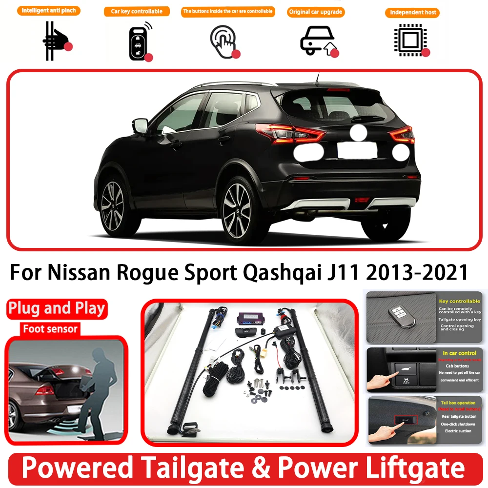 for Nissan Rogue Sport Qashqai J11 2013-2021 OEM Plug and Play Auto Powered Tailgate Power Liftgate Rear Trunk Opener System