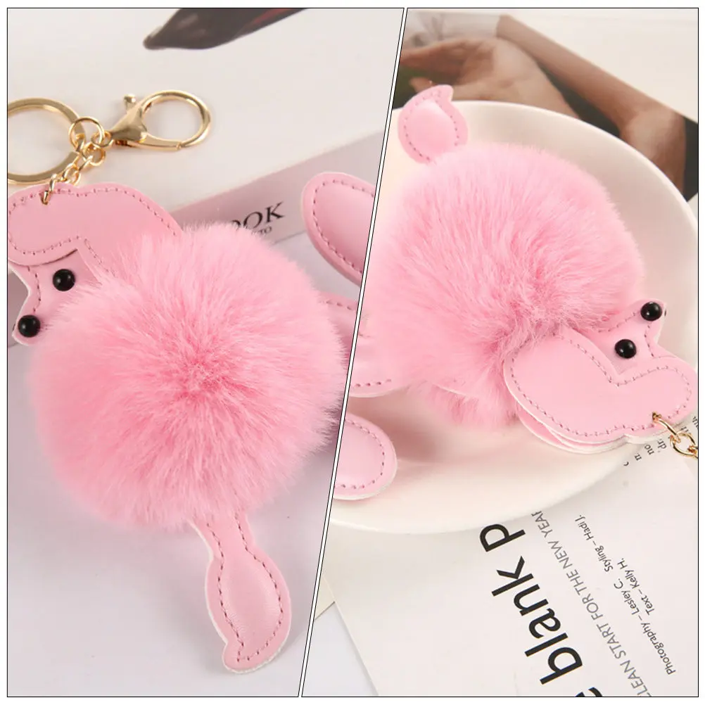 

3Pcs Cartoon Dog Keychains Poodle Shape Creative Bag Hanging Decoration Key Ring Backpacks Schoolbag Accessories