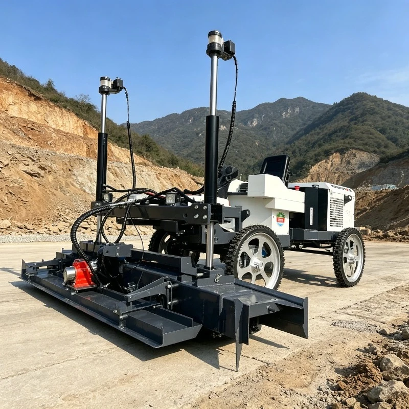 Efficient Ride on Four Wheel Laser Concrete Screed Machine Construction for Logistics Park Distribution Center Customized