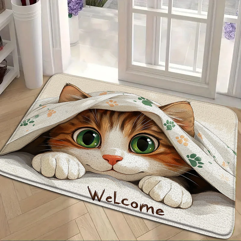 Cherry Blossoms Flowers Print Fabric Shower Curtain Bathroom Curtain Set Anti-slip Rugs Toilet Lid Cover Bath Mat Bathroom Decor